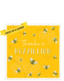 Thank you a BUZZillion - pack of 6 thank you cards