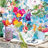 Bright flowers and book - Pack of 6 notelets