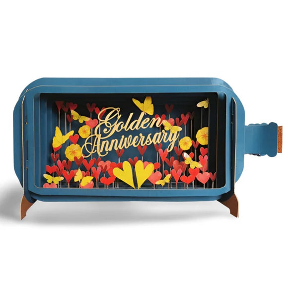 Golden Anniversary - 3d pop up card