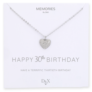 Happy 30th Birthday - memories necklace