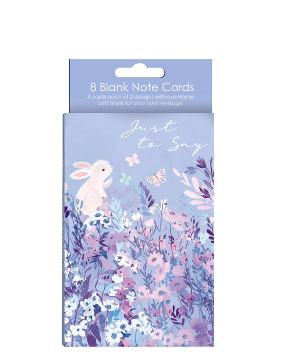 Just to say, bunnies - pack of 8 notecards