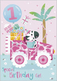 Special Birthday Girl - 1st Birthday card