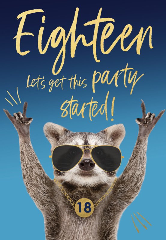 Let's get this party started! - 18th Birthday card