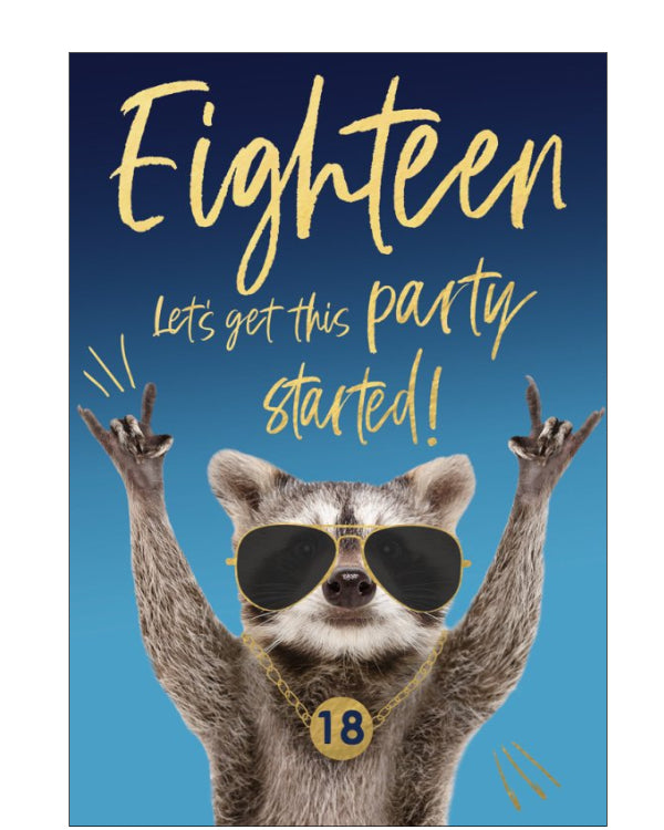 Let's get this party started! - 18th Birthday card
