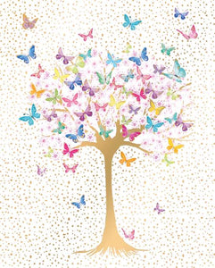 Blank notelets, butterfly tree - Pack of 4 mini notelets