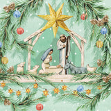 Mantle Shelf Crib Scene - Pack of 8 charity Christmas cards