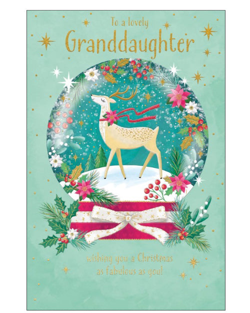 Lovely Granddaughter Christmas card