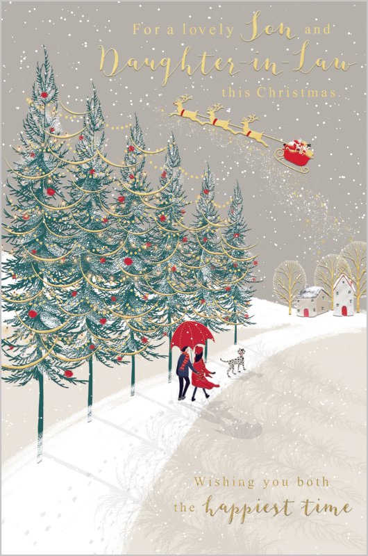 Son and Daughter-in-Law Christmas card