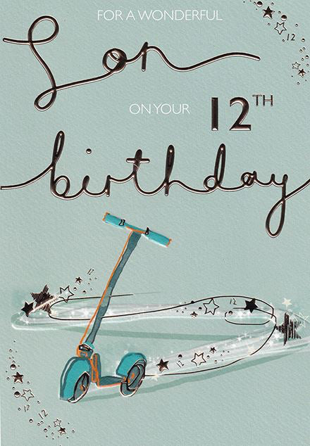 For a wonderful Son - 12th Birthday card