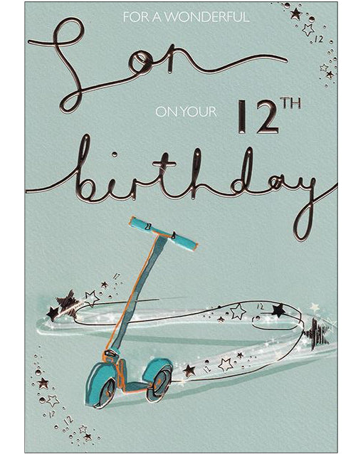 For a wonderful Son - 12th Birthday card