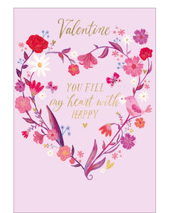 You Fill My Heart With Happy - Valentine's Day card