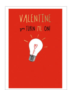 You Turn Me On - Valentine's Day card