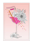 Pink cocktail - Birthday card