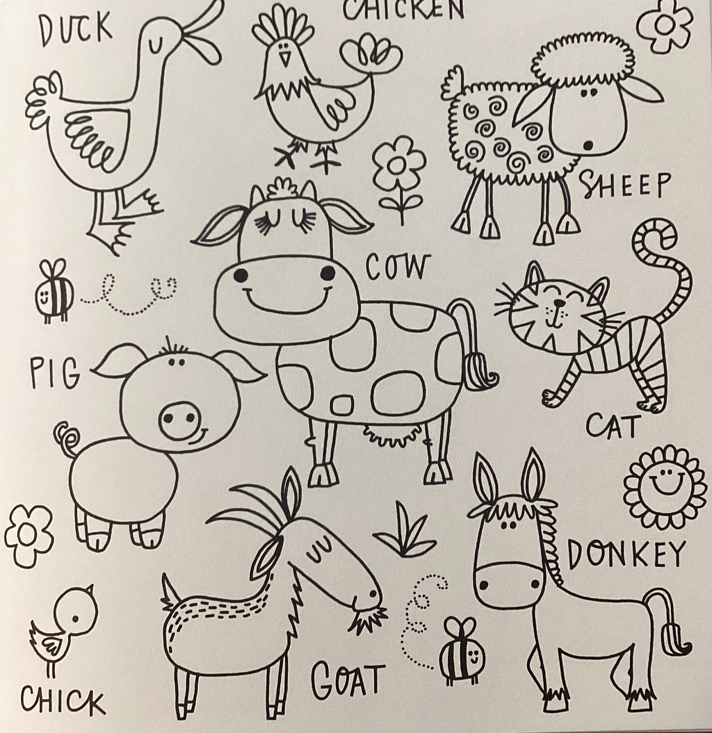 Rachel Ellen On the Farm Colouring Book