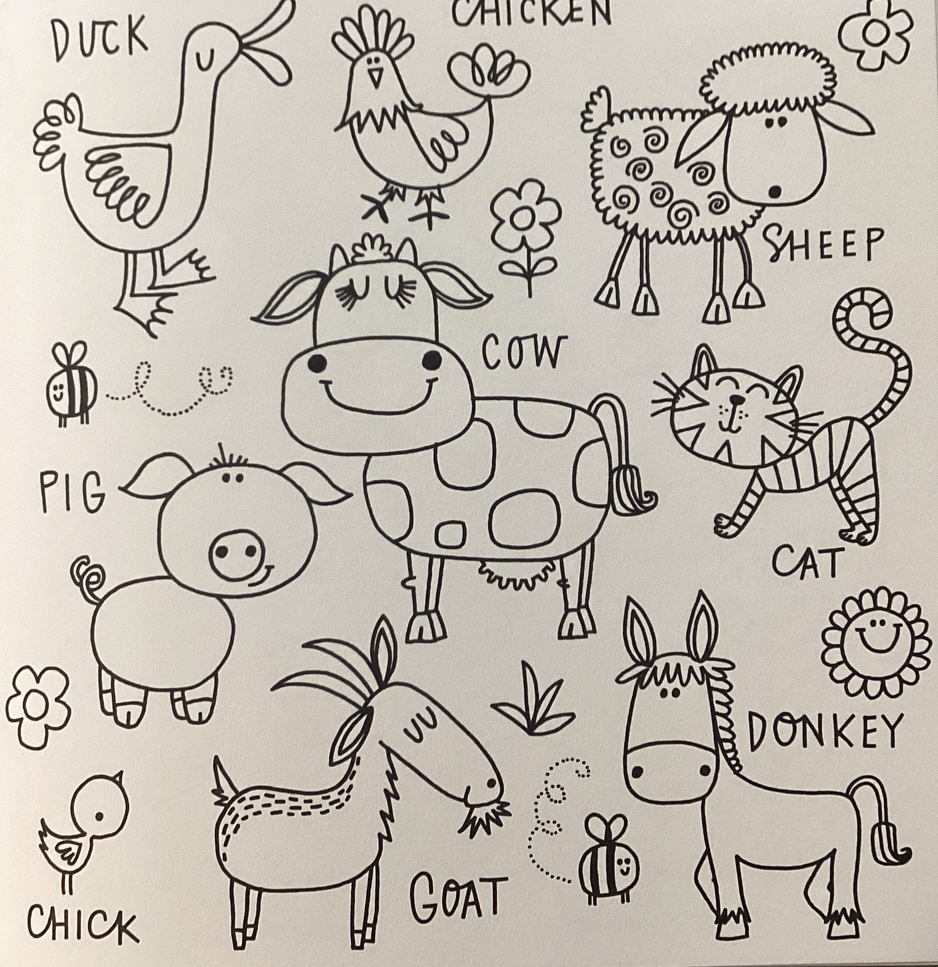 Rachel Ellen On the Farm Colouring Book