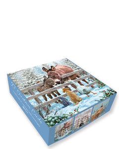 Festive farm animals - Box of 27 Christmas cards