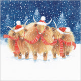 Highland cattle - Pack of 7 charity Christmas cards