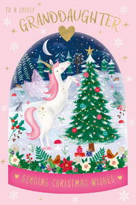 Lovely Granddaughter Christmas card