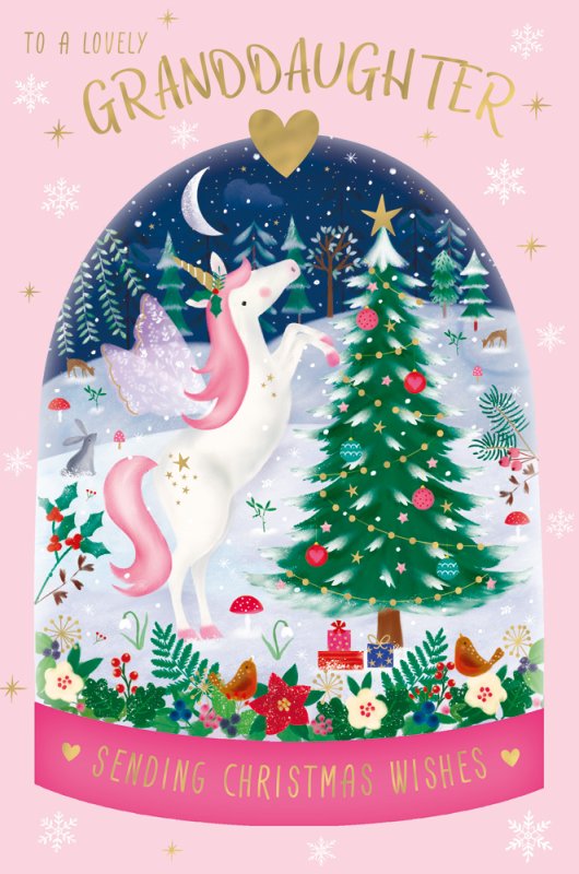 Lovely Granddaughter Christmas card