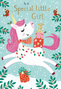 Special Little Girl Christmas card