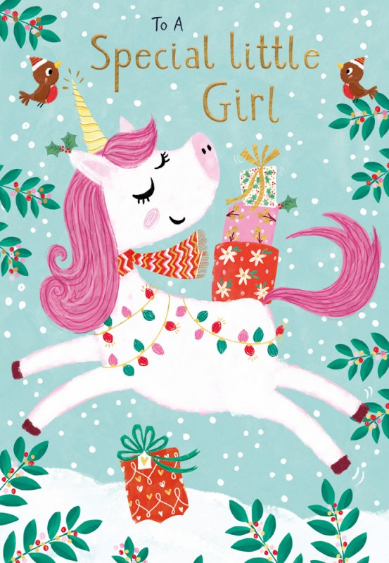 Special Little Girl Christmas card