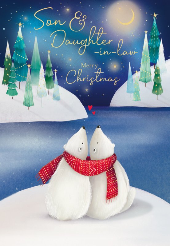 Son and Daughter-in-Law Christmas card