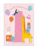 Giraffe - 1st Birthday card