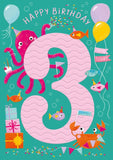 Under the Sea - 3rd Birthday card