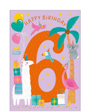Tropical Party - 6th Birthday card
