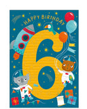 Astronauts - 6th Birthday card