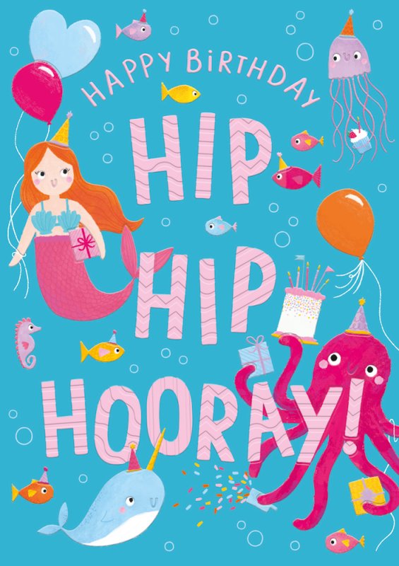 Underwater Party - Birthday card