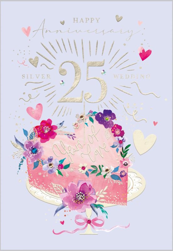 Silver Wedding Anniversary card