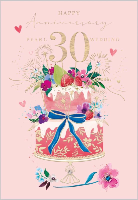 Pearl Wedding Anniversary card