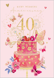 Ruby Wedding Anniversary card