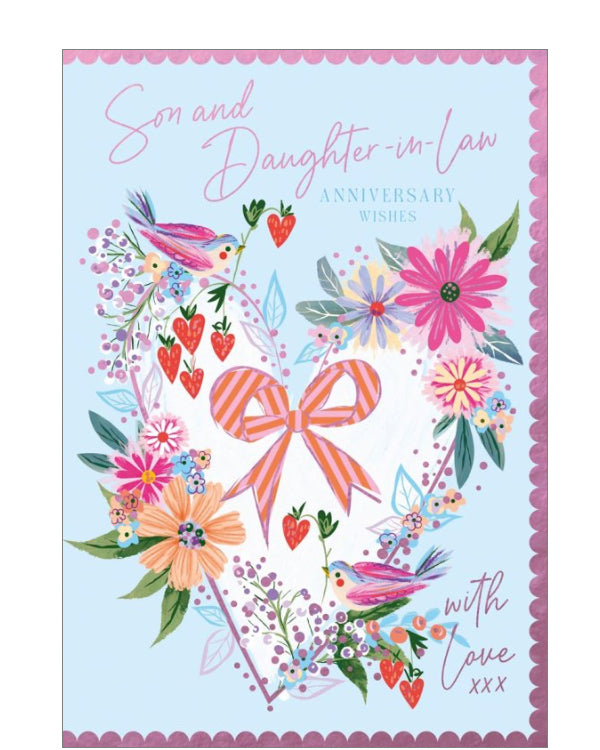 Son & Daughter-in-Law - Anniversary card