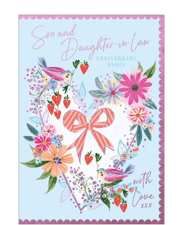 Son & Daughter-in-Law - Anniversary card