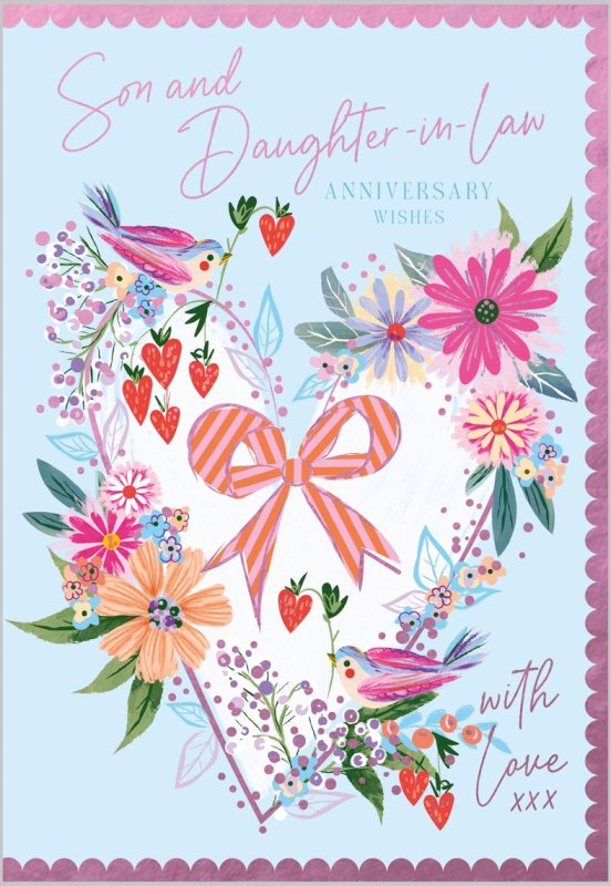 Son & Daughter-in-Law - Anniversary card