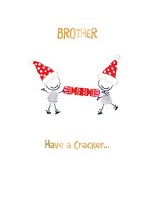 Brother, cracker - Christmas card