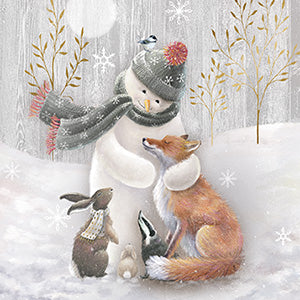 Snowman and friends - Pack of 6 Charity Christmas cards