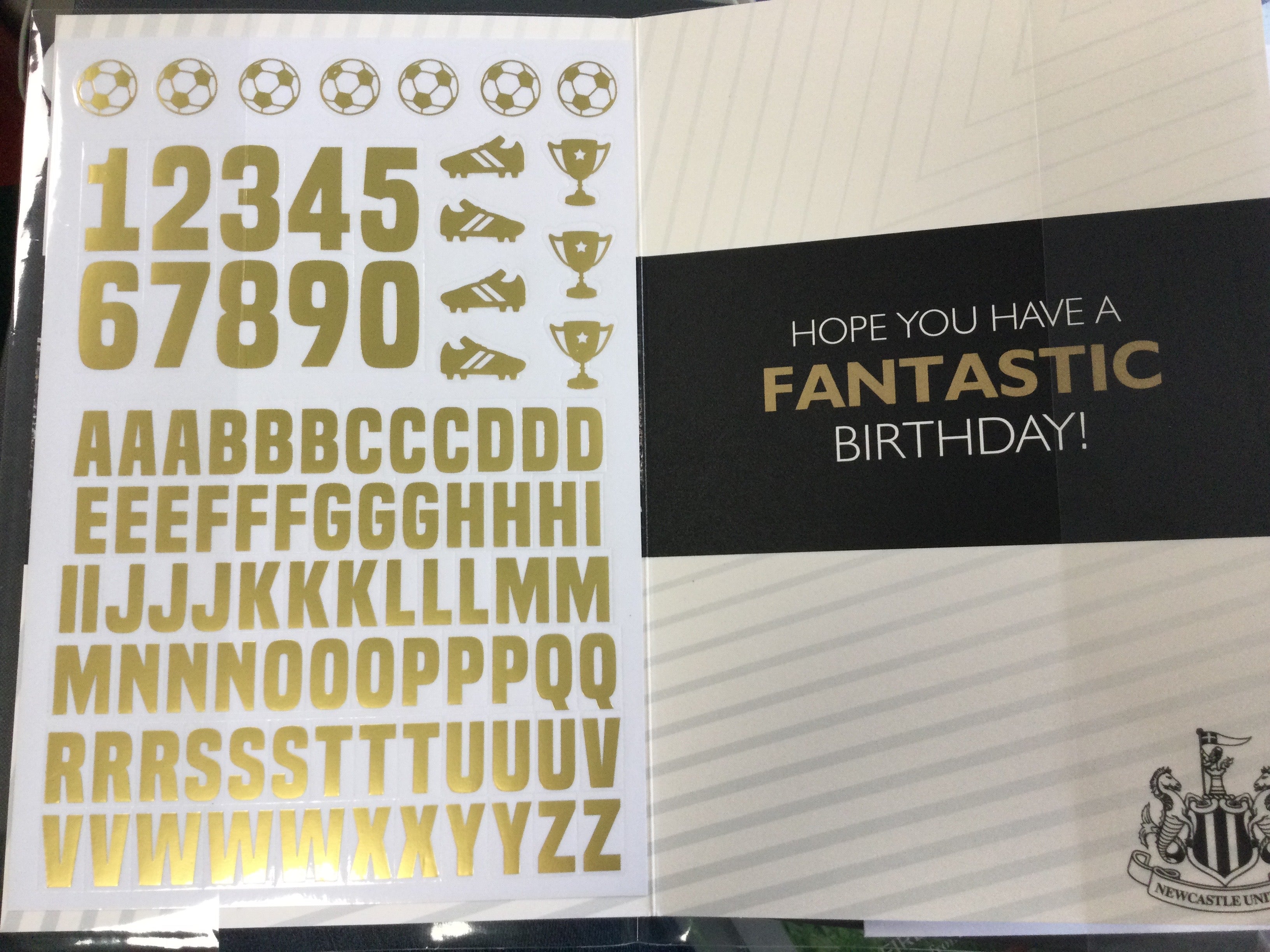 Newcastle United football club - birthday card to personalise