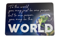 To the World - vintage metal sign