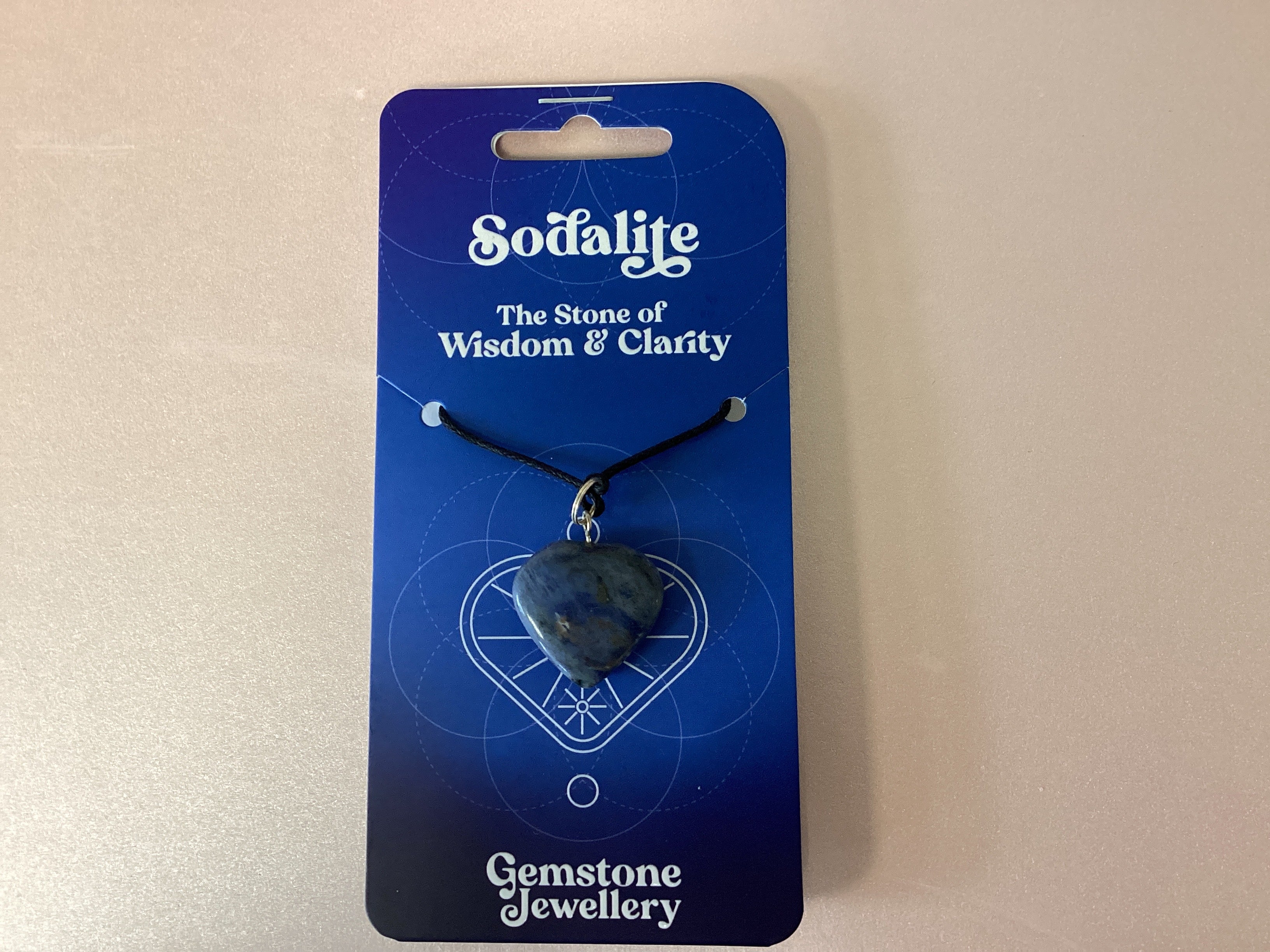 Sodalite  heart pendant - Gemstone jewellery