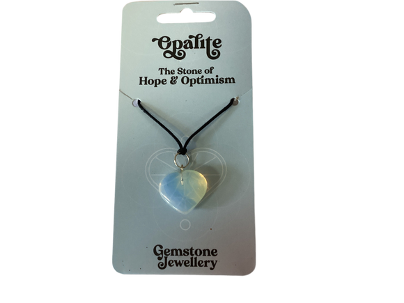 Opalite  heart - Gemstone jewellery