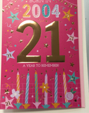 Born in 2004 -  21st birthday card