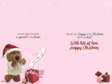 Mum - Barley the Brown Bear Christmas card