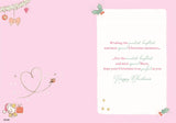 Niece - Barley the Brown Bear Christmas card SIZE