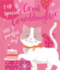 Great-Granddaughter have a purrfect day - birthday card