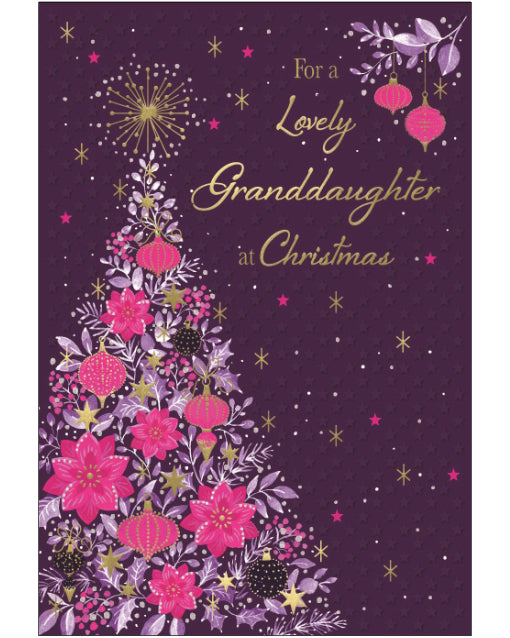 Lovely Granddaughter - Christmas card