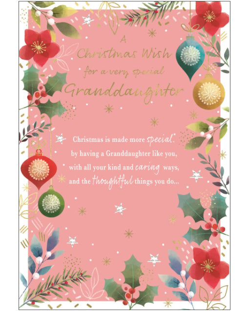 Granddaughter Christmas card