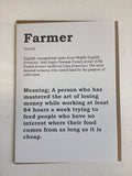 The Farmer - Cowshed birthday card